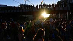 Demonstration in Budapest am 13. Juli