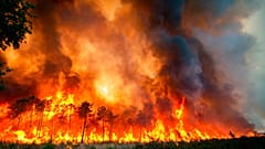 L'incendie près de Landiras, dans le sud-ouest de la France, samedi 16 juillet 2022 .