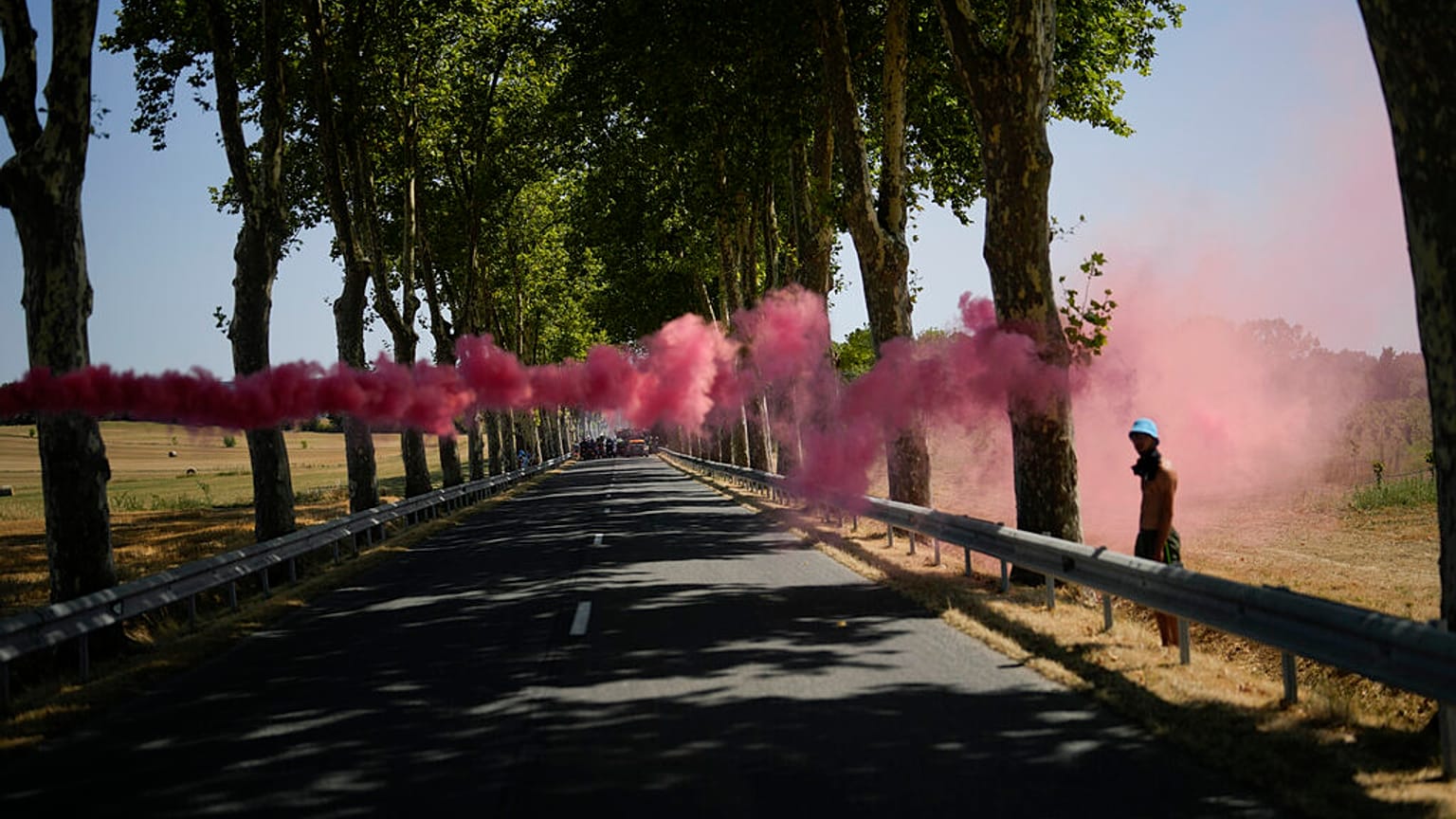 Etappenende der Tour de France am Sonntag in Carcassonne.
