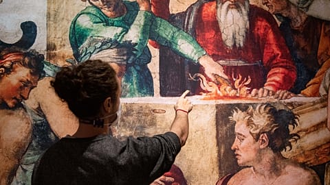 Photographie de l'exposition "Chapelle Sixtine" de Michel-Ange