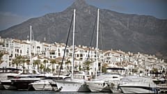 Boats lie at dock in Puerto Banus, near Marbella.