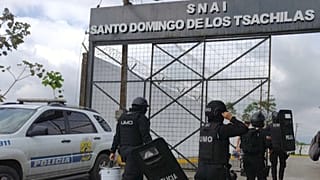 Cárcel de Santo Domingo de los Tsáchilas en Ecuador, donde 13 reculos han fallecido en una reyerta