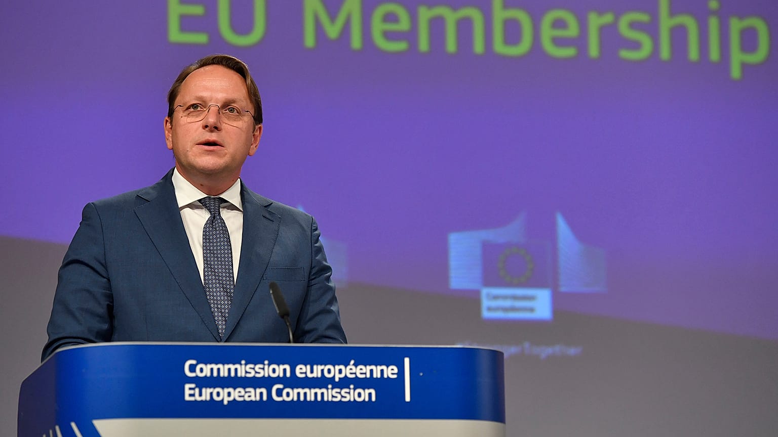 Neighbourhood and Enlargement Commissioner Oliver Varhelyi in Brussels, 17 June 2022