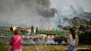 النيران تلتهم كروم العنب في بوماريجو  بالقرب من زامورا في شمال غرب إسبانيا.