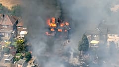 Incendio en Wennington, cerca de Londres, el 19 de julio de 2022