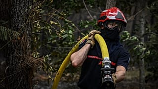 Feuerwehrmann im französischen Département Gironde