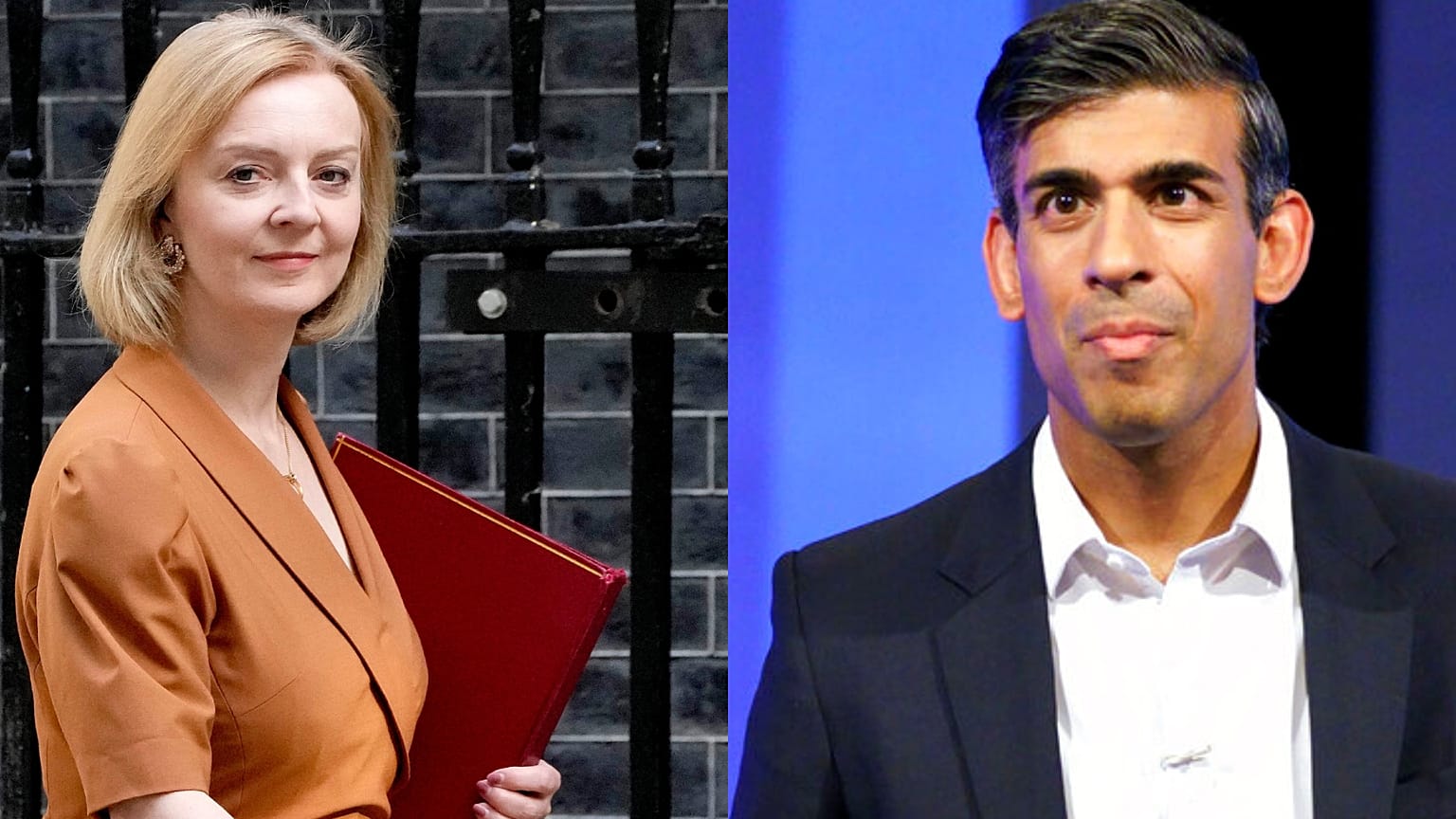 Dışişleri Bakanı Liz Truss (sol), eski Maliye Bakanı Rishi Sunak 