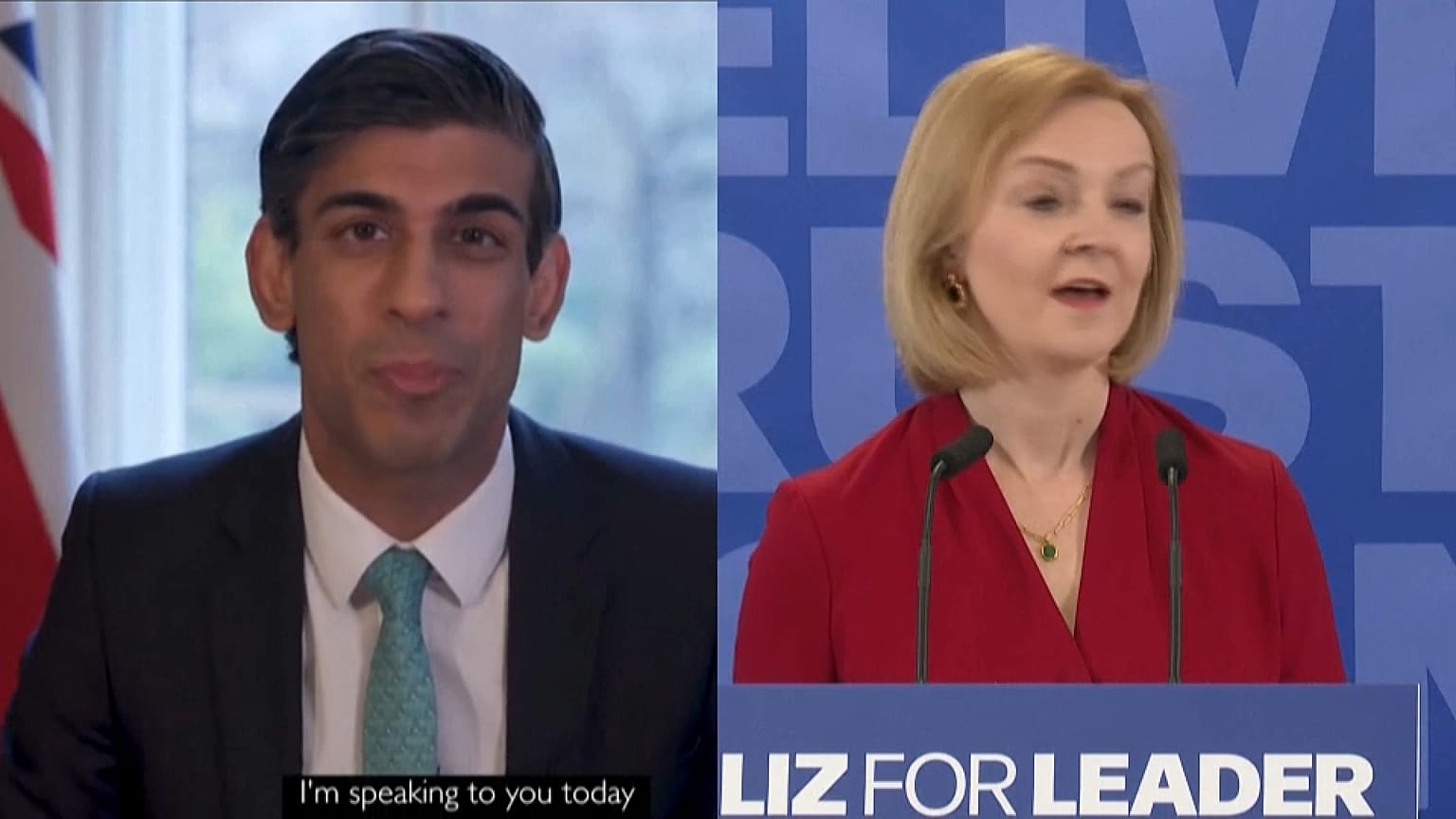 Los aspirantes al liderazgo del Partido Conservador, Rishi Sunak y Liz Truss 