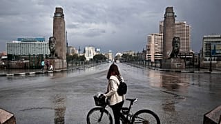 جسر قصر النيل وسط القاهرة، 25 يناير 2016