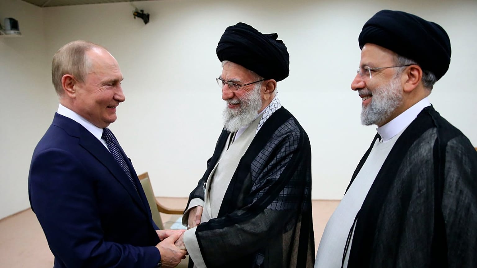 دیدار پوتین با خامنه‌ای و رئيسی در تهران