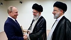 دیدار پوتین با خامنه‌ای و رئيسی در تهران