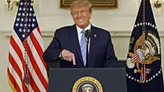 This exhibit from video released by the House Select Committee, shows President Donald Trump recording a video statement at the White House on Jan. 7, 2021, 