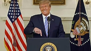 This exhibit from video released by the House Select Committee, shows President Donald Trump recording a video statement at the White House on Jan. 7, 2021,