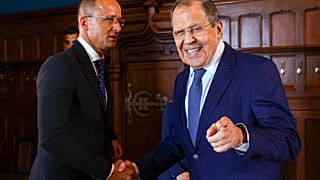 Die Außenminister Russlands und Ungarns am Donnerstag in Moskau