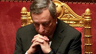 Le Premier ministre italien démissionnaire Mario Draghi