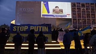 Izraeli kiállás Ukrajna mellett: egy márciusi demonstráció