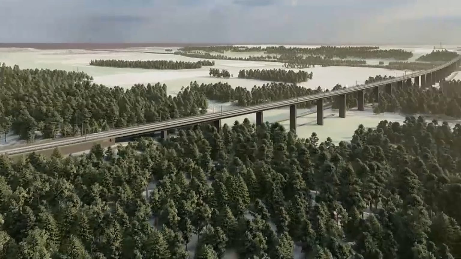 Projeto da ponte ferroviária que irá ser construída na Lituânia