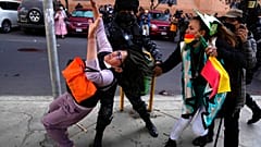 Handgreiflichkeiten während einer Kundgebung in La Paz