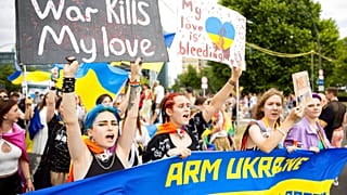Bei der Berlin Pride 2022 ist der Krieg in der Ukraine ein wichtiges Thema