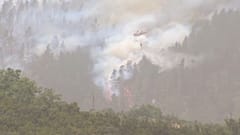 Extinción del fuego en el entorno de Los Realejos, en la isla canaria de Tenerife