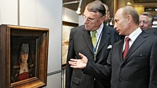 Archív fotó: Vlagyimir Putyin és Klaus Mangold Münchenben