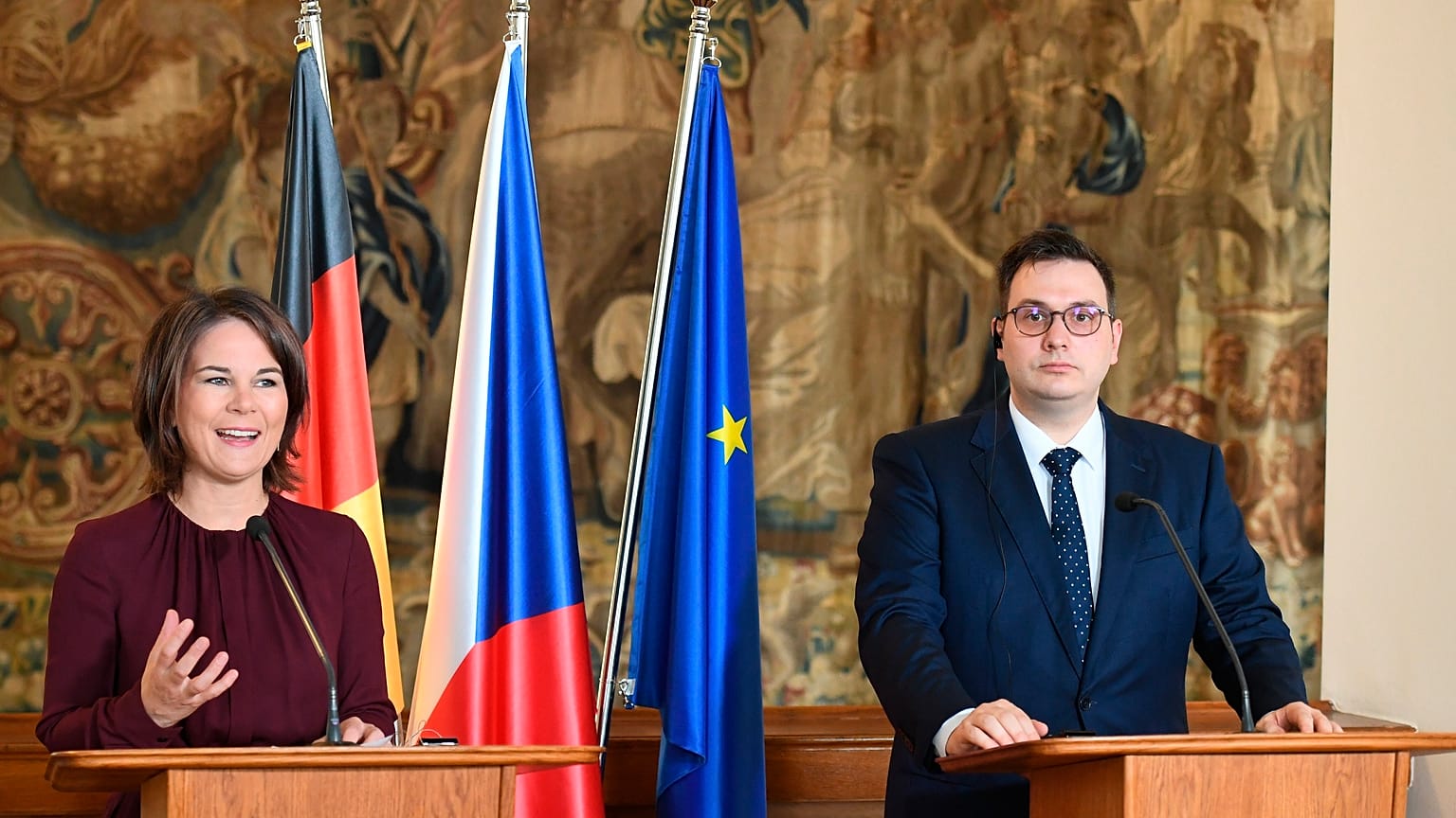 Annalena Baerbock und der tschechische Außenminister Jan Lipavsky