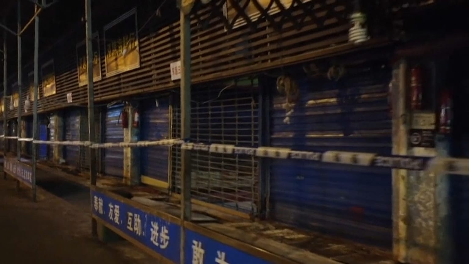 El mercado de Wuhan en enero de 2020