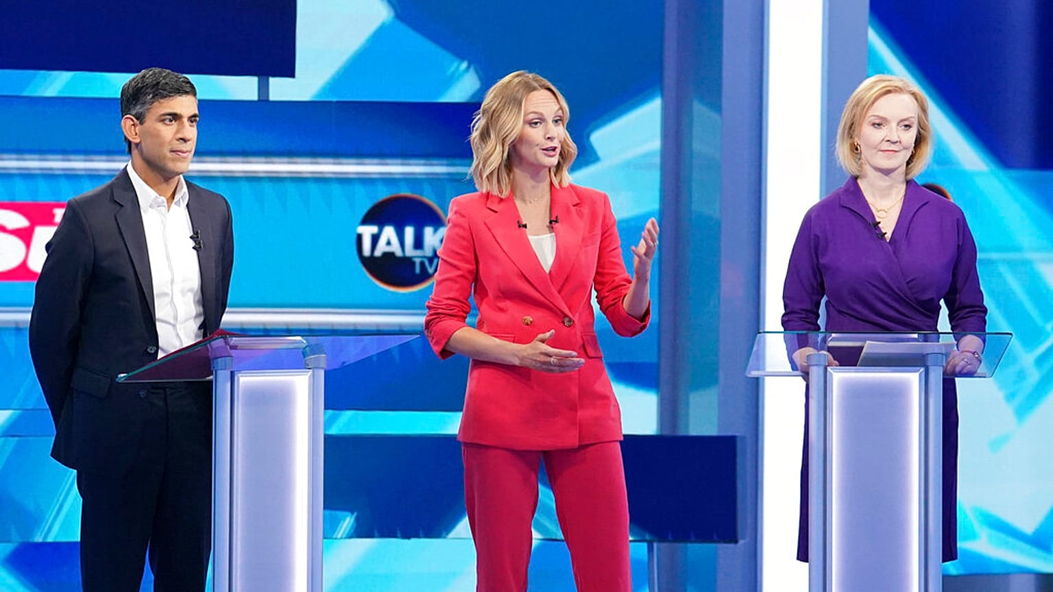 TV-Duell zwischen Liss Truss und Rishi Sunak, 26.07.2022
