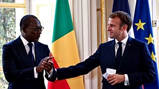 Patrice Talon et Emmanuel Macron à l'Elysée en novembre dernier