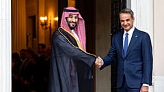 Suudi Arabistan Veliaht Prensi Muhammed bin Selman Atina'da Yunanistan Başbakanı Kiryakos Miçotakis ile görüştü