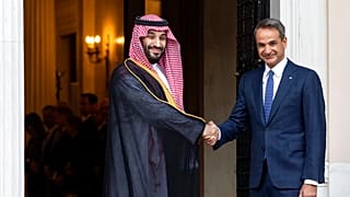 Suudi Arabistan Veliaht Prensi Muhammed bin Selman Atina'da Yunanistan Başbakanı Kiryakos Miçotakis ile görüştü
