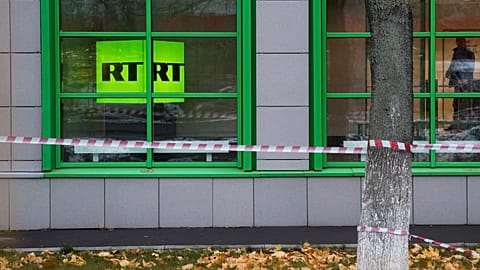 The EU suspended RT's broadcasting and distribution licence across the bloc's entire territory.