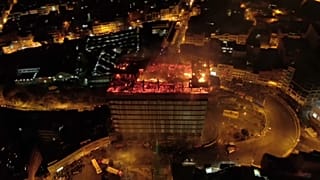 Le 13ème étage du Gran Via Mall est parti en fumée dans la nuit de lundi | Capture d'écran
