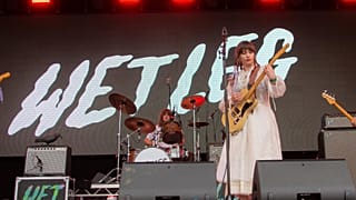 Wet Leg perform at Glastonbury. They are this year's favourites to win the Mercury Prize