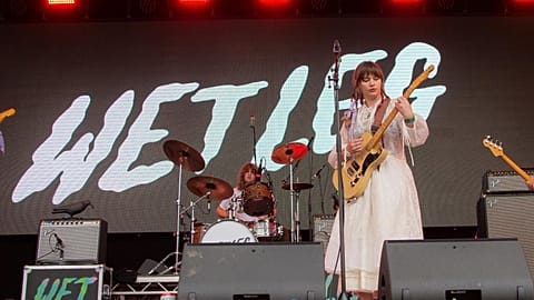 Wet Leg perform at Glastonbury. They are this year's favourites to win the Mercury Prize