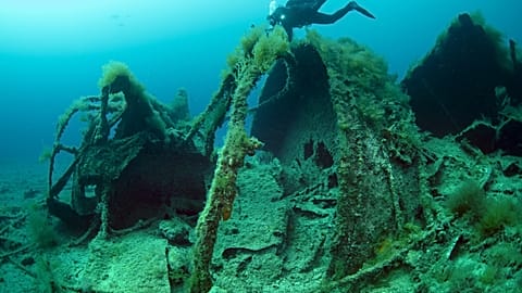 Çanakkale Savaşları sırasında batan İngiliz amiral gemisi "HMS Majestic" batığı görüntülendi
