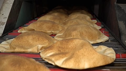 Bread in a lebanese bakery
