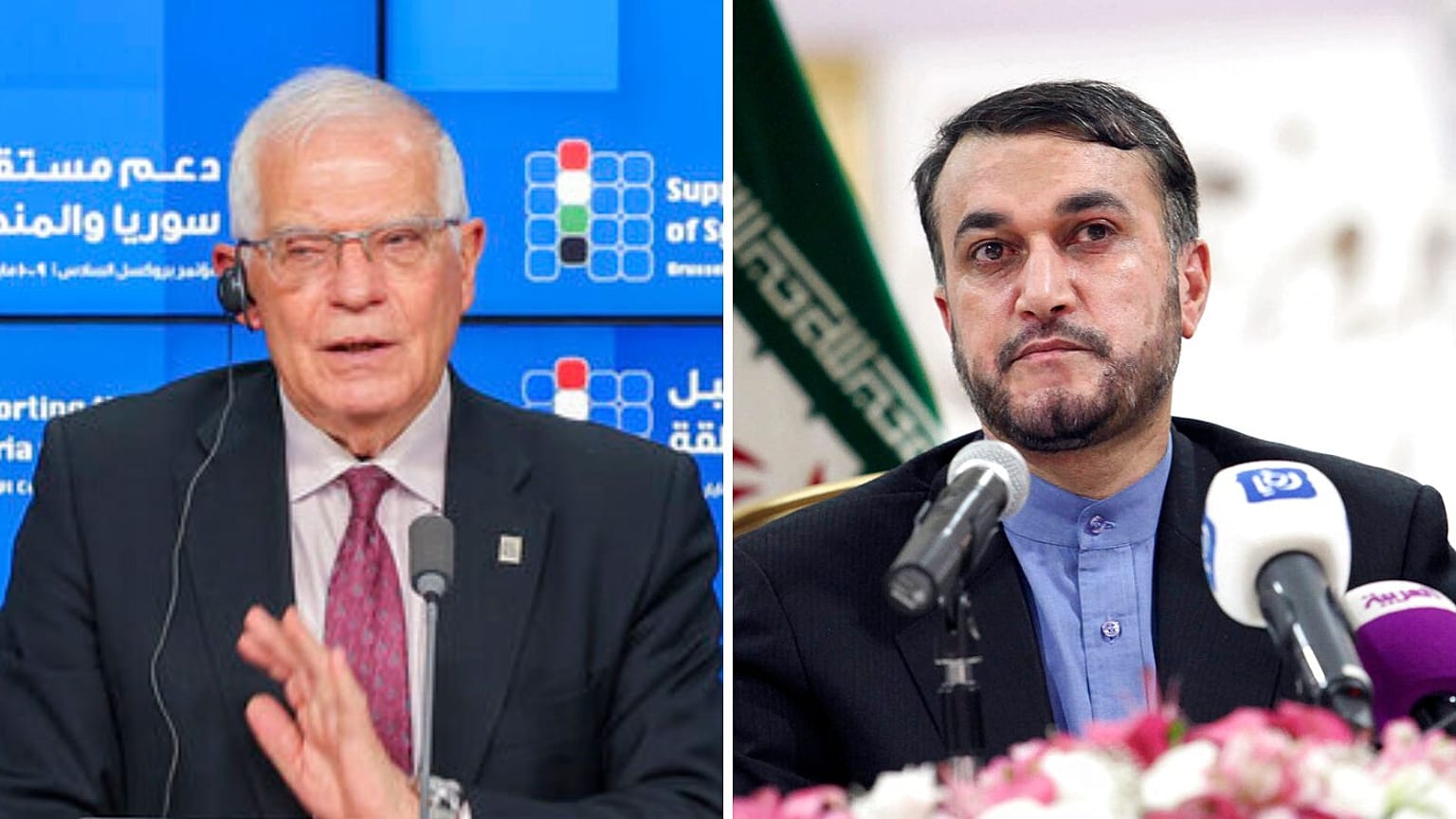 Josep Borrell and Iran’s Hossein Amir-Abdollahian