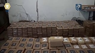 Paquetes de cocaína pertenecientes al alijo incautado. 