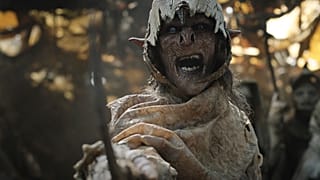 An orc attacks in The Rings of Power
