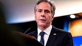 El secretario de Estado Antony Blinken en la rueda de prensa del miércoles