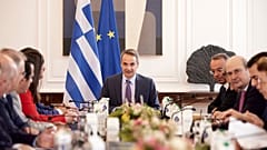 Ο πρωθυπουργός Κυριάκος Μητσοτάκης κατά τη συνεδρίαση του Υπουργικού Συμβουλίου