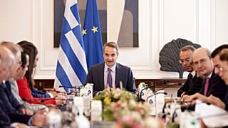 Ο πρωθυπουργός Κυριάκος Μητσοτάκης κατά τη συνεδρίαση του Υπουργικού Συμβουλίου