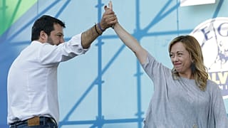 Matteo Salvini com Giorgia Meloni