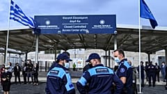 Archives : agents de Frontex, à Kos en Grèce, le 27 novembre 2021