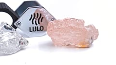 De Diamant "Lulo Rose" in einer Nahaufnahme