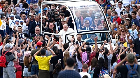 Pope Francis in Quebec City.