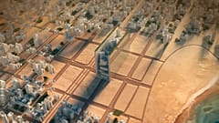 Suudi Arabistan'ın görselerini paylaştığı The Line şehri, Neom projesinin bir parçası.