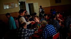 In der Stadt Tawrijske in der Region Saporischschja leben 425 Menschen mit körperlicher und psychischer Behinderung, Foto vom 10. Mai 2022.