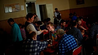 In der Stadt Tawrijske in der Region Saporischschja leben 425 Menschen mit körperlicher und psychischer Behinderung, Foto vom 10. Mai 2022.